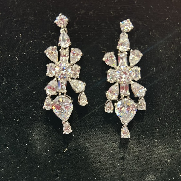 Exquisite Cubic Zirconia Wedding Earrings-Boutique - Picture 11 of 12